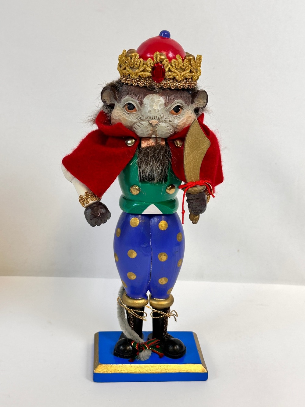 Festive Holiday Mouse King Nutcracker Figurine - Christmas Ballet Figurine Decor
